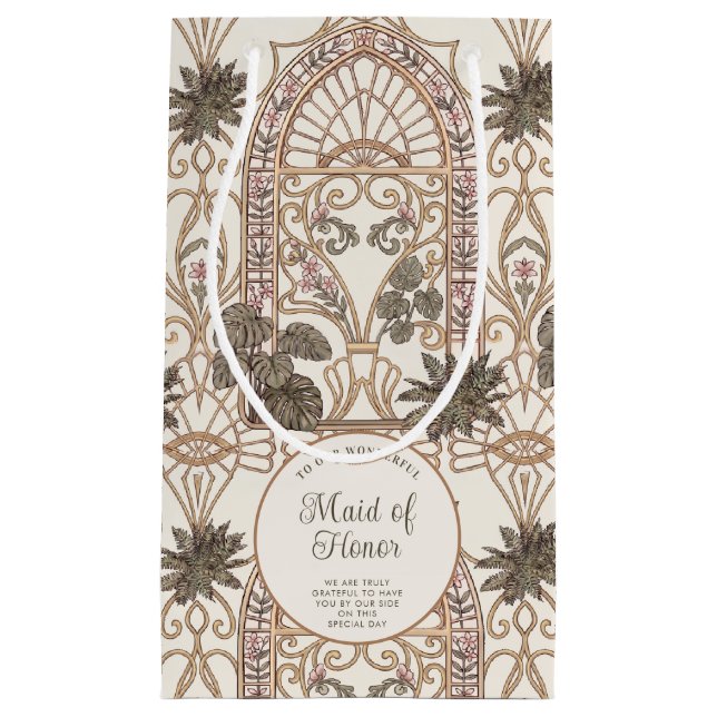 Botaniskt Art Nouveau-bröllop med glasmålning  (Framsidan)