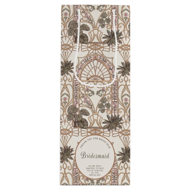 Botaniskt Art Nouveau-bröllop med glasmålning  (Framsidan)