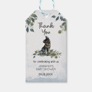 Botaniskt babyskor för hundvalp, Tack Presentetikett