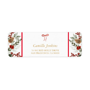 Botaniskt babyskor i julklapp Adress Returadress Etikett