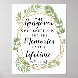 botaniskt bakverk i Crystal foliage party bröllop Poster