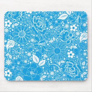 Botaniskt beauties Light Blue Mouse Pad Musmatta