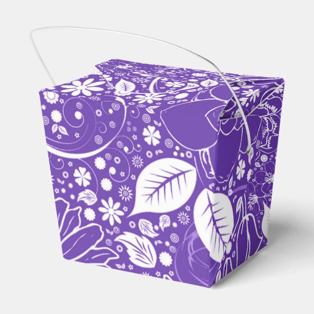 Botaniskt beteende - Lila-take out Favor box Presentaskar (Baksidan Sidan)
