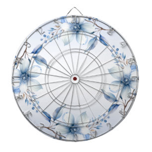 Botaniskt Blåa blommor Dartboard Darttavla