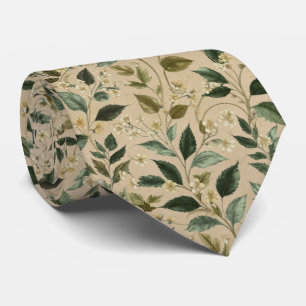 Botaniskt blad blomster mönster slips