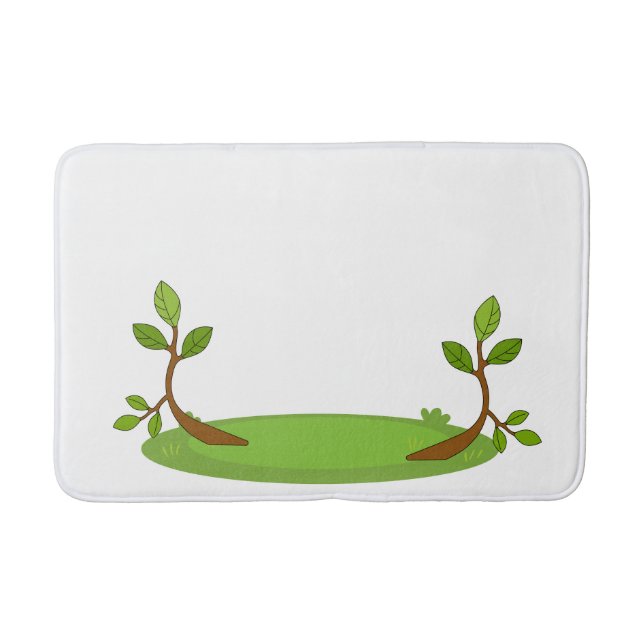 "Botaniskt Bliss Bathmat - Lush Greenery Design" Badrumsmatta (Framsidan)