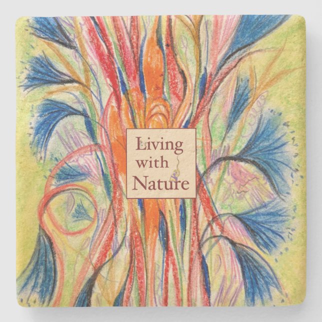 Botaniskt blomma - Anpassade Stenunderlägg (Framsidan)