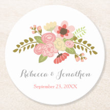 Botaniskt blommapappersunderlägg