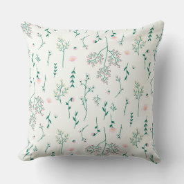 Botaniskt Blommönster med blomning 20 tum x 20 tum Kudde