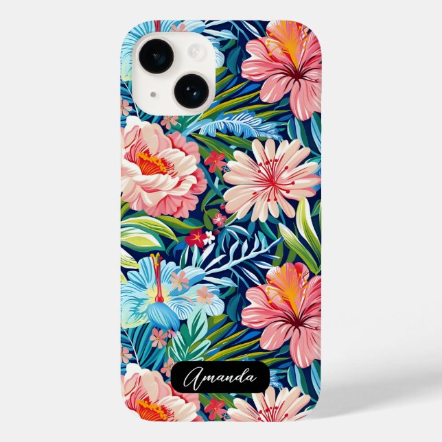 Botaniskt blomster Mönster sommarblommor (Baksida)