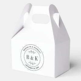 Botaniskt blomsterfult kul monogram bröllop par na presentaskar