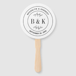 Botaniskt blomsterfunt monogram bröllop parnamn