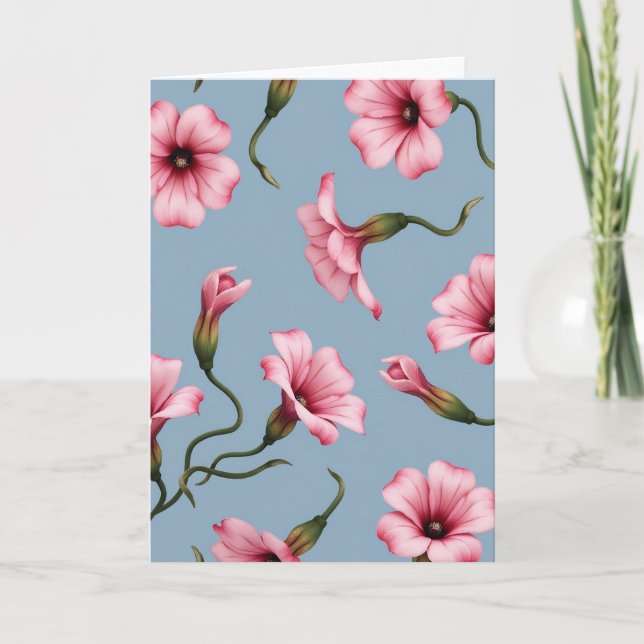 Botaniskt blomsterkort kort (Framsida)