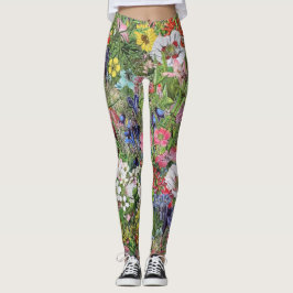Botaniskt Bloom Nature Wildblomma Leggings