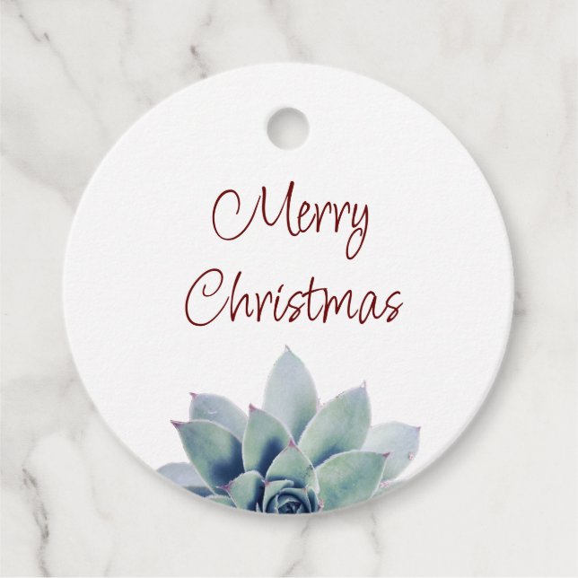 Botaniskt bockkulärt julklapp i Party-öknen Gåvor Etiketter (Framsida)