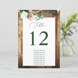 Botaniskt Boho Anpassningsbar Guest Namn Bordsnumm