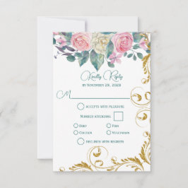 Botaniskt Bouquet med Faux Guld Swirl OSA