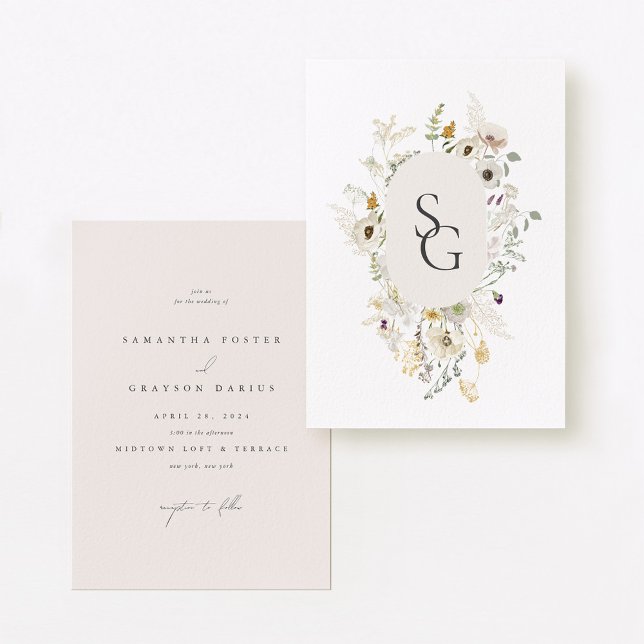 Botaniskt bröllop inbjudningar (Skapare uppladdad)