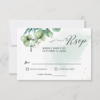 Botaniskt bröllop RSVP-kort OSA Kort