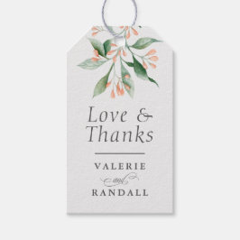 Botaniskt Bröllop Tack-stöd för enkel Elegant Presentetikett
