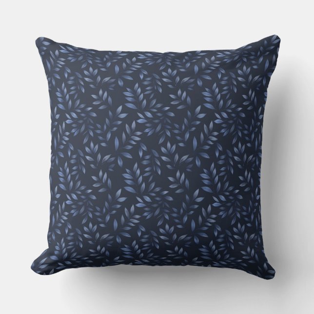 Botaniskt bröst i Indigo Kudde (Framsida)