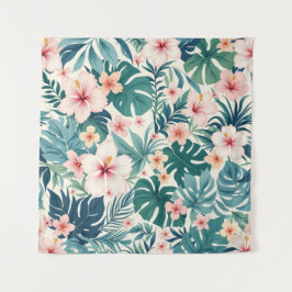 Botaniskt bryggfiske - Tropiska Blommigten Tapestr