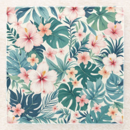 Botaniskt bryggfiske - Underlägg av tropiskt glas 