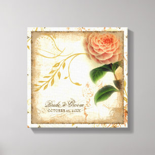 Botaniskt Camellia Customized Bröllop Personlig Canvastryck