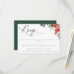 Botaniskt Chic Meal Choice Winter Wedding OSA Kort
