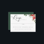 Botaniskt Chic Winter Wedding OSA kort<br><div class="desc">Blommigt av botaniska Chic,  bröllop OSA med dietetikett/allergi.</div>