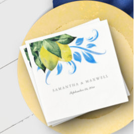 Botaniskt citron Bröllop Bord Decor Pappersservett