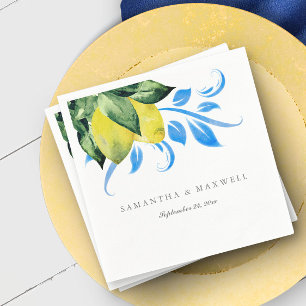 Botaniskt citron Bröllop Bord Decor Pappersservett