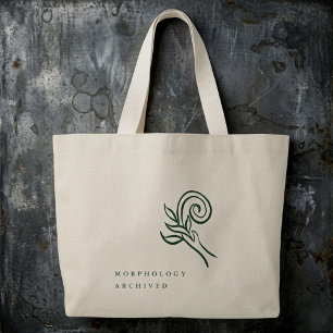 Botaniskt Dark Academia Trädgårdsläsare Present Jumbo Tygkasse