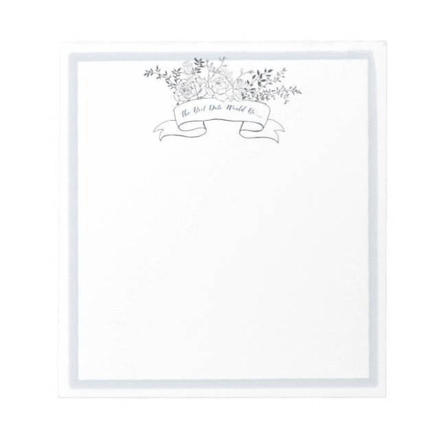 Botaniskt datumjodkort anteckningsblock (Framsida)