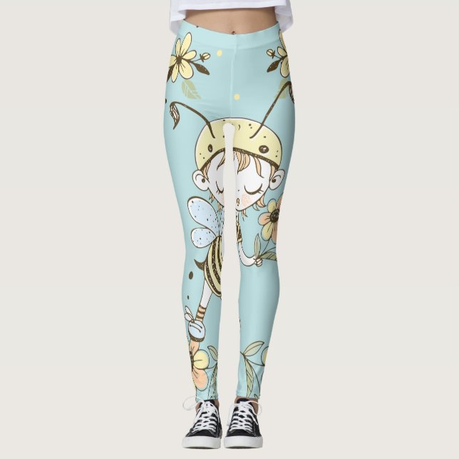 Botaniskt decor leggings (Framsida)