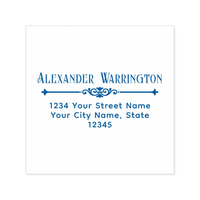 Botaniskt delningsområde nr 2 Namn Returadress Självfärgande Stämpel (Design)