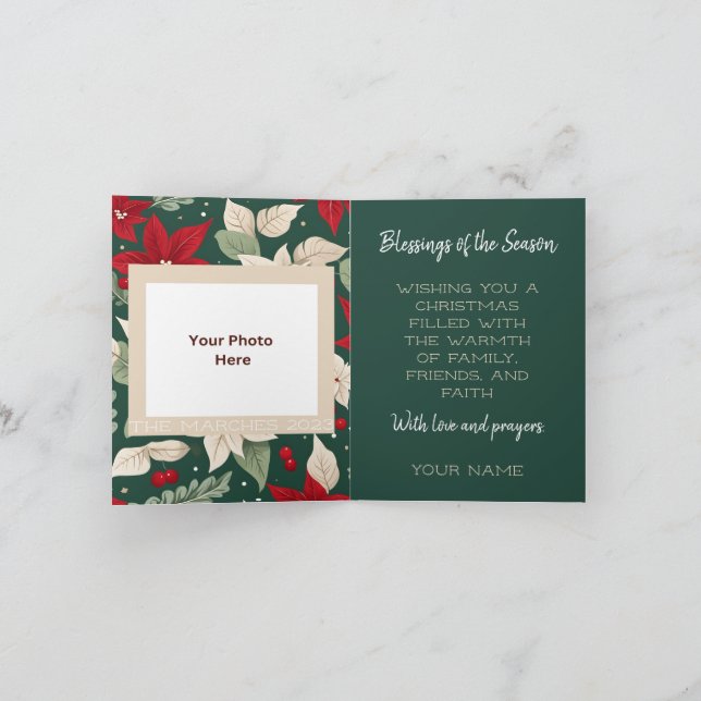 Botaniskt elegance julklapp med klapp kort (Inuti)