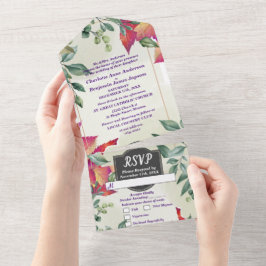 Botaniskt Elegant Bröllop med Höstlöv