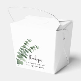 Botaniskt eukalyptus Black and White Wedding Presentaskar