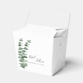 Botaniskt eukalyptus Black and White Wedding Presentaskar