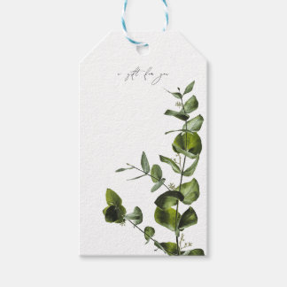 Botaniskt Eukalyptus Elegant Presentkort Presentetikett