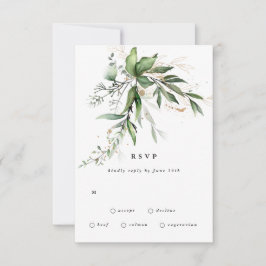 Botaniskt eukalyptus Leafy Modern Greenery Moss OSA Kort