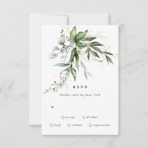 Botaniskt eukalyptus Leafy Modern Greenery Moss OSA Kort