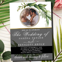 Botaniskt eukalyptus Photo All i One Bröllop Inbjudningar