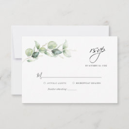 Botaniskt eukalyptus Rustic Bröllop OSA Card Anteckningskort
