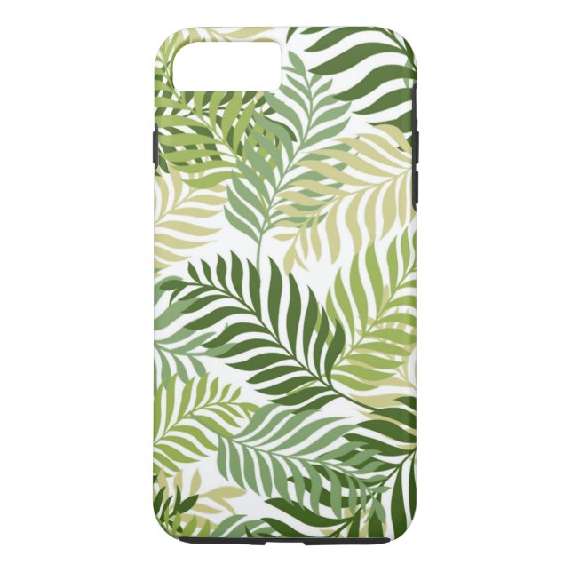 Botaniskt Fern Löv Mönster på White Case-Mate iPhone Skal (Baksida)