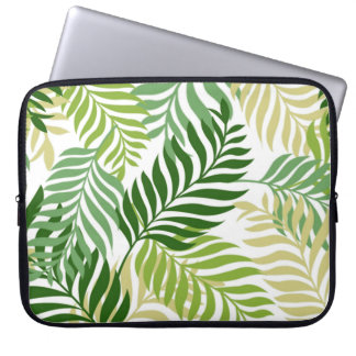 Botaniskt Fern Löv Mönster på White Laptop Sleeve