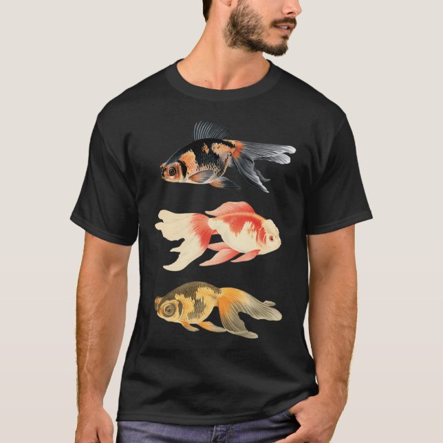 Botaniskt fisk trio tryck t shirt (Framsida)