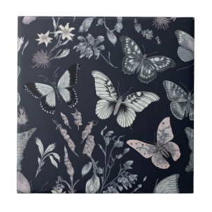 Botaniskt fjäril kakelplatta
