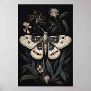 Botaniskt fjärilskonsttryck, Vintage Fjärilposter Poster